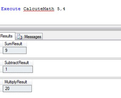 execute storeprocedure